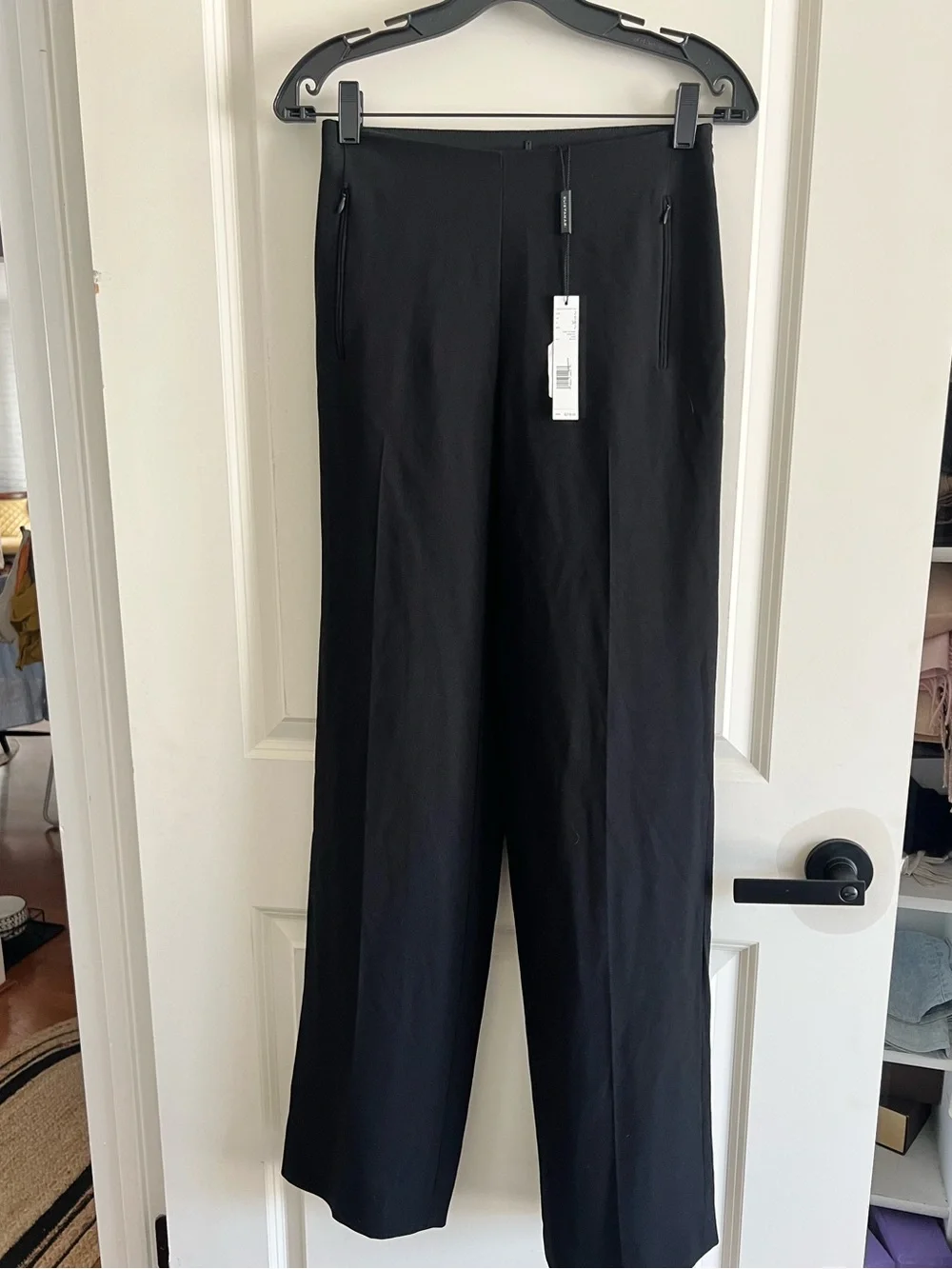 Elie Tahari Odette Wide Leg Pants Black Size 2 NWT